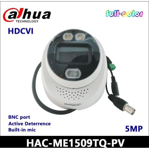 Dahua HAC-ME1509TQ-PV 5MP HDCVI Full-Color Active Deterrence Fixed Eyeball Camera IR 40m Analog Camera