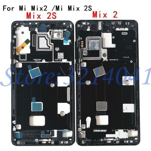 For Xiaomi Mi Mix 2 mix2 / For Xiaomi Mi Mix 2S mix2S Front Housing Chassis Plate LCD Display Bezel Faceplate Frame+Side keys