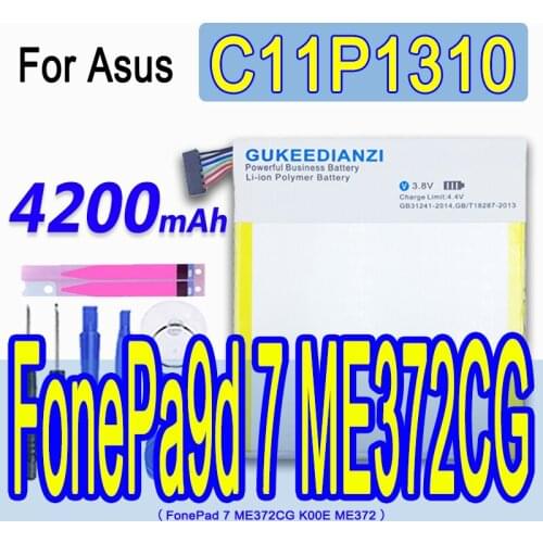 High Capacity GUKEEDIANZI Battery C11P1310 4200mAh For Asus FonePad 7 ME372CG K00E ME372 FonePad7