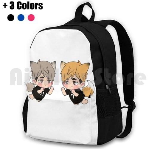 Haikyuu-Inarizaki-Atsumu And Osamu Twin Outdoor Hiking Backpack Riding Climbing Sports Bag Haikyuu Haikyu Fly Karasuno Hinata