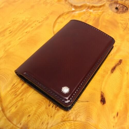 Imported Hand-made Short Wallets Purses Women Men Clutch Vegetable Tanned Leather Thin Shell Cordovan Wallet Card Holder