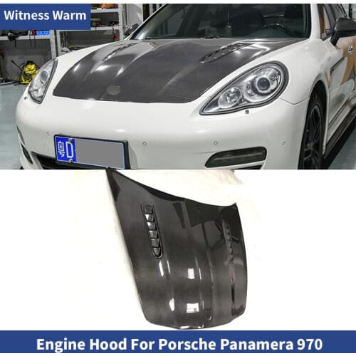 For Porsche Panamera carbon fiber engine bonnet for Porsche 970 Unpainted FRP engine hood for Panamera front lid 2010-2016