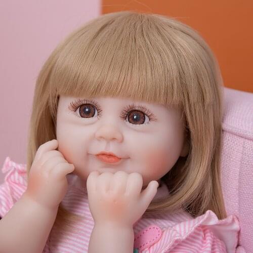 KEIUMI New Arrival 48 CM Reborn Doll Toys Cloth Body Stuffed Lovely Fake Doll Baby Toy For Girl Childrens Day Christmas Gifts