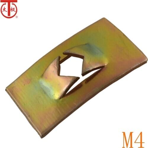 M4) QC/T610 Push-on spring square nuts(Q393) JIS B 1216 / 100 pieces/lot