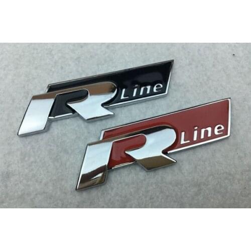 3D Metal R Mark for Sports Style Rline Car Trunk Emblems Badge Decal Sticker Car Accessories