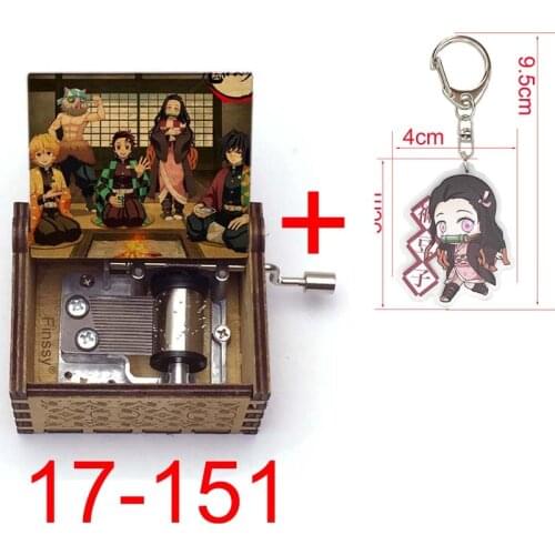 Music theme gurenge Demon Slayer Kimetsu No Yaiba opening music cosplay Props Kamado Tanjirou Nezuko print hand music box