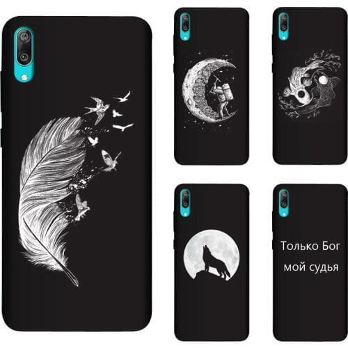 Soft Silicone TPU For Huawei Y7 Y 7 Pro 2019 DUB-LX2 Case Cover Painting Matte Phone Cases For Huawei Y7 Pro 2019 Funda