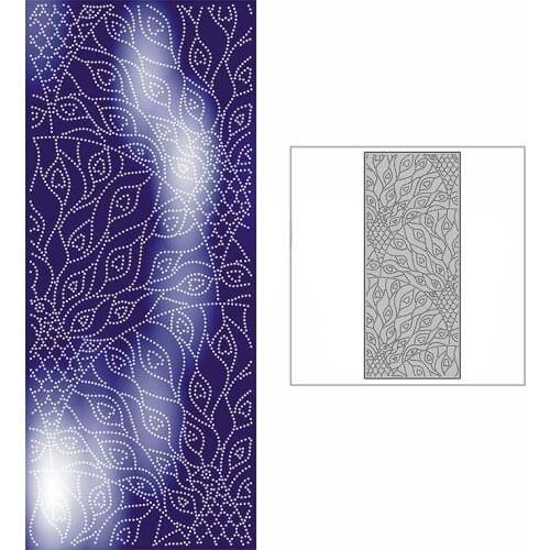 New Slim Spotted Ornate Peahen Background Plate Craft Embossing Mold 2021 Metal Cutting Dies for Scrapbooking Album Card Making