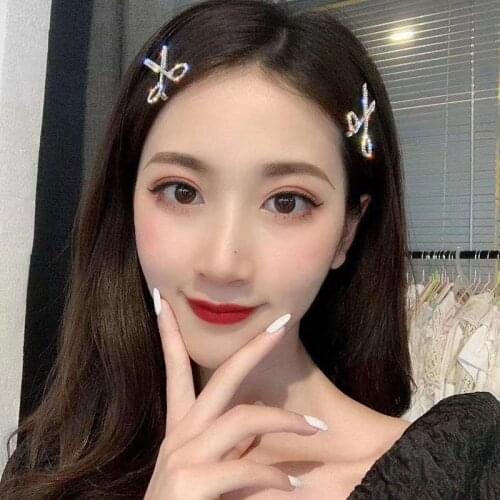 New Headgear Alloy Handmade Diamond Scissors Hairpin Ladies Korean Temperament Ins Hairpin Jewelry