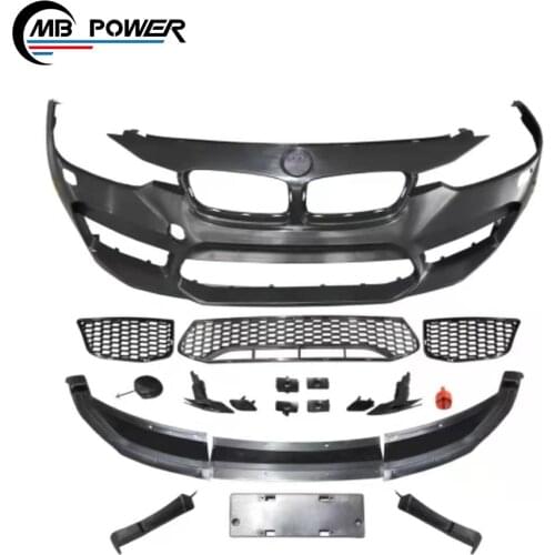 New 3 series F30 front bumper for F30 to M5 style body kit with front bumper PP material