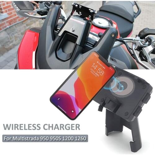 Motorcycle For Ducati Multistrada 1200 950 950S 1260 1260GT Stand Holder Smartphone GPS Wireless charger Navigation Bracket