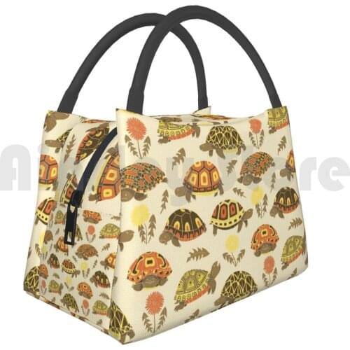 Portable Insulation Bag Tubby Tortoises Tortoise Tortoises Pets Reptiles Illustrated Pattern Cute Fat Tubby