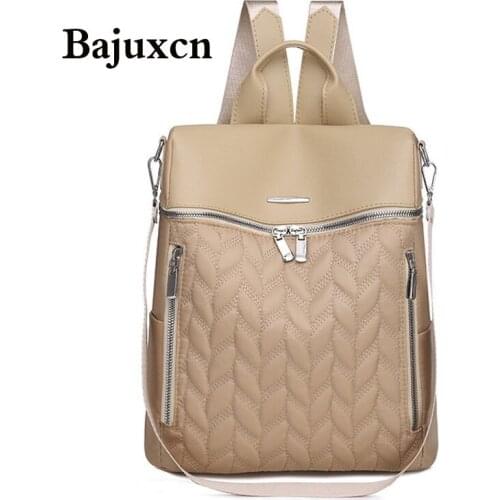 Thread embroidery backpack waterproof Oxford young girl school bag 2021 multi-function travel backpack large shoulder bag