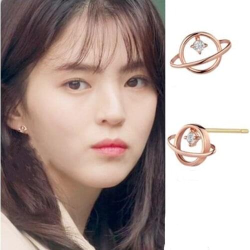 Star Han So Hee same Nevertheless Korean dramas Han Suxi same sweet lovely high-quality earrings