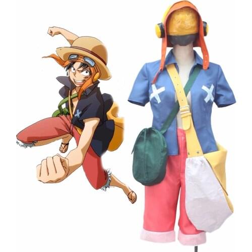 Strong World Luffy Cosplay One Piece Film Strong World Monkey D Luffy Cosplay Costume Custom Made Any Size