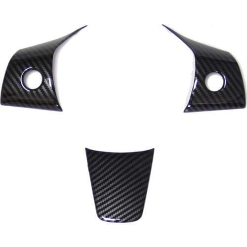 Carbon Fiber Style Interior Exterior Cover Trims Accessories for Tesla Model 3 2017 2018 2019 (Steering Wheel)