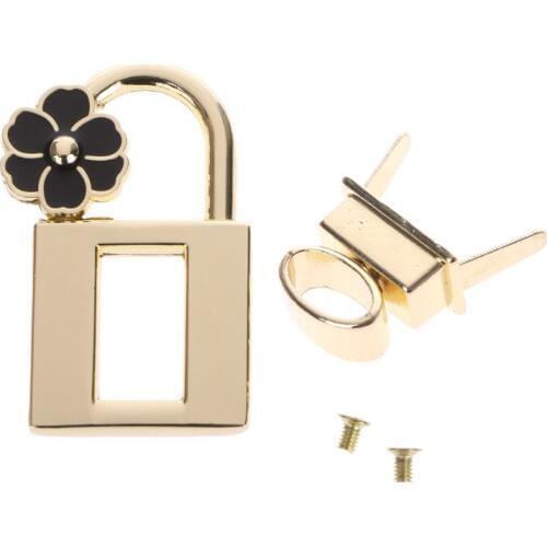 THINKTHENDO New Bag Metal Clasp Turn Lock Twist Locks for DIY Handbag Craft Bag Purse Hardware Bag Accessories