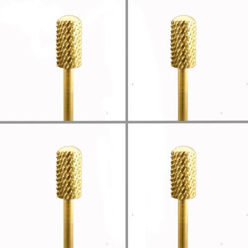 4pcs Carbide Nail Drill Bit - Small Barrel Smooth Top Bit - C