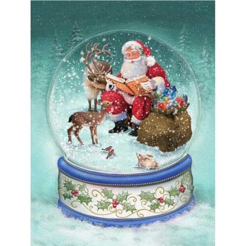 YIKEE Christmas Diamond Painting Kit Full Drill Diamond Embroidery Sale Handmade Wall Decor Scenery Mosaic Crystal yL029