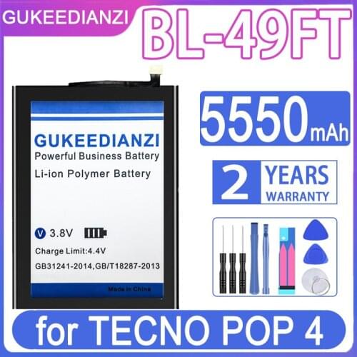 GUKEEDIANZI Replacement Battery BL-49FT 5550mAh for TECNO POP 4 POP4
