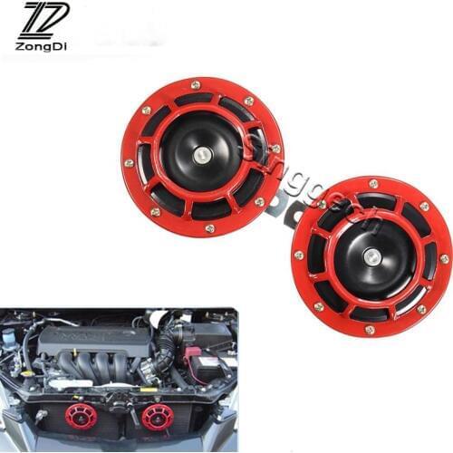 ZD 2X Car styling For VW Passat B5 B6 Polo Golf 4 5 6 Chevrolet Cruze Lada Granta RAM Air Red Horn alarm loudspeaker Blast Tone