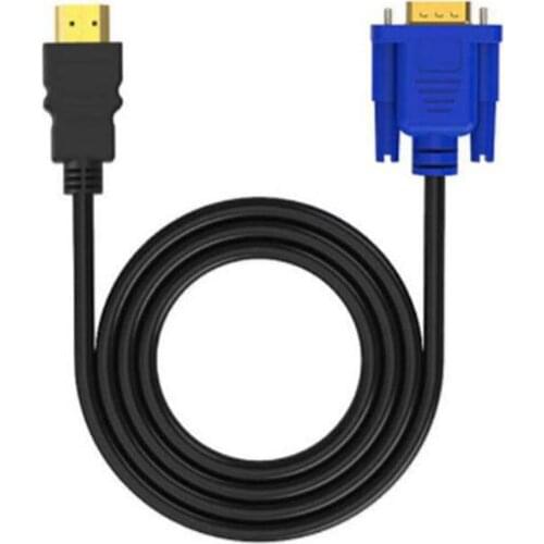 1.8M HDMI-compatible Cable To VGA Adapter Digital 1080P HDTV With Audio Converter Adapter HDMI-Compatible To VGA Connector Cable