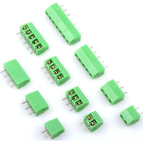 10PCS/Lot KF3.96-3P 2P KF3.96 3P 2P KF396 KF350 Screw 2Pin 3Pin 3.96mm Straight Pin PCB Screw Block Blue