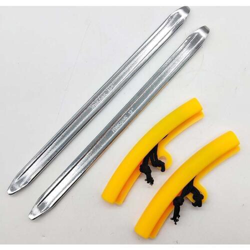 2pcs tire crowbar motorcycle tire to remove chrome vanadium steel surface polishing and chrome crowbar 2pcs protective sleeve