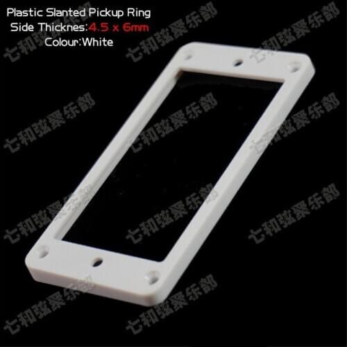 20Pcs White Plastic Slanted Double Coil Electric Guitar Pickup Ring Humbucker Frame Mounting Ring 4.5mmx6mm guitar accessories