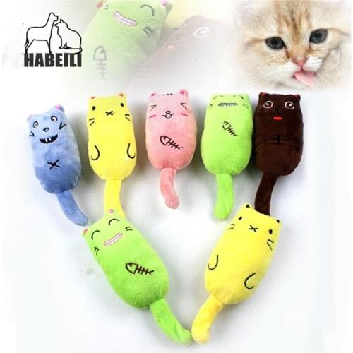 5Pcs New Catnip Toy Cute Cartoon Mice Cat Teething Chew Toy Bite-Resistant Plush Interactive Toys Pet Supplies