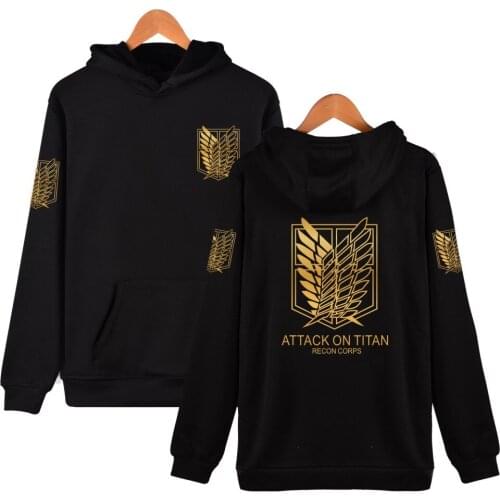 Aikooki Personality New Attack On Titan Hoodies Cosplay Print Sweatshirts Japan Comics Hip Hop Style Men Women Quality Clothes