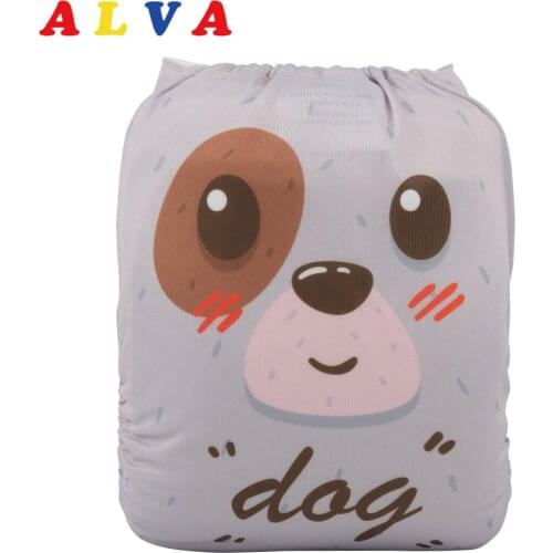 Alvababy Digital Positioned New Cloth Diaper Reusable Baby Cloth Nappy with 1pc Insert