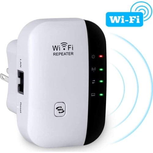 Wireless Wifi Repeater 300Mbps WiFi Signal Booster,2.4G Network with Integrated Antennas LAN Port