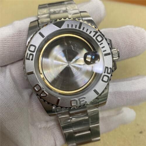 40MM Watch Case with Strap Watch Band Bezel for ETA 2836 for Seagull 2836 Mechanical Watch Movement