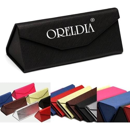 Unisex Fashion Men Women Glasses Case Protective Foldable Triangle Black Case For Shades Eyewear Accessories Customizable Logo