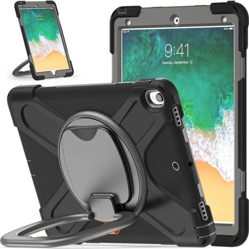 Full Protection Case For Apple iPad Air 3 Pro 10.5 inch Tablet Cover Rotating Kickstand Vertical Support Silicon Portable Strap