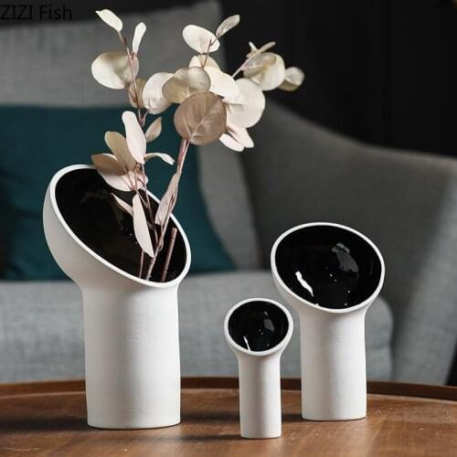 European Hydroponics Decorative Flower Pots Creative Vases for Flowers Desk Decoration Ceramic Vase Nordic Decoration Home