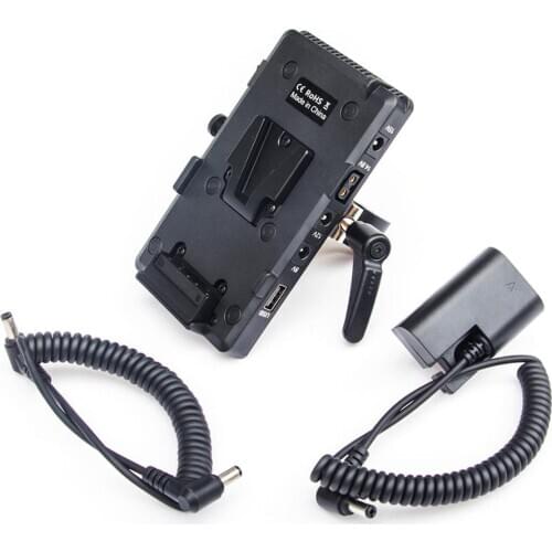 FOTGA Power Supply Systerm Battery Plate Adapter V-Lock D-tap Plate with LP-E6 cable for Broadcast SLR HD camera