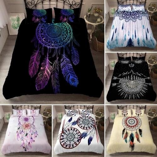 HD Digital Dreamcatcher Printing Bed set Luxury Bedding Sets Duvet Cover Pillowcase 2/3pcs Bed Clothes US/AU/EU 11 Size