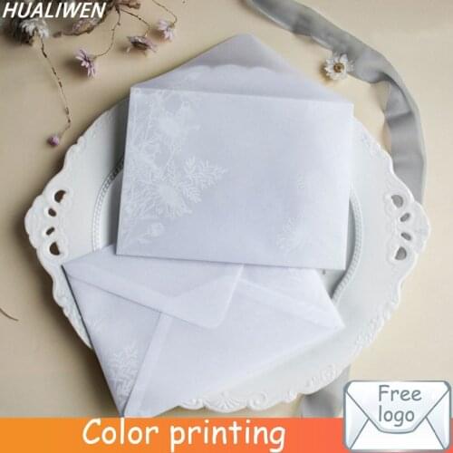 5pcs Translucent Daisy Envelope Sulfuric Acid Paper Envelope Wedding Invitation Letter Envelope Gift Envelope