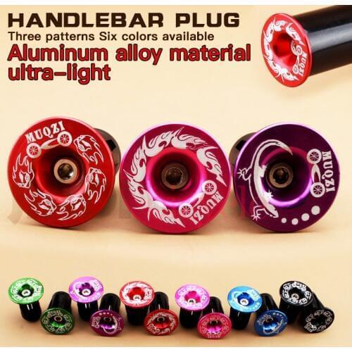 MUQZI 1 Pairs Bike Handlebar End Plugs MTB Road Bicycle Cycling Aluminum Handlebar
