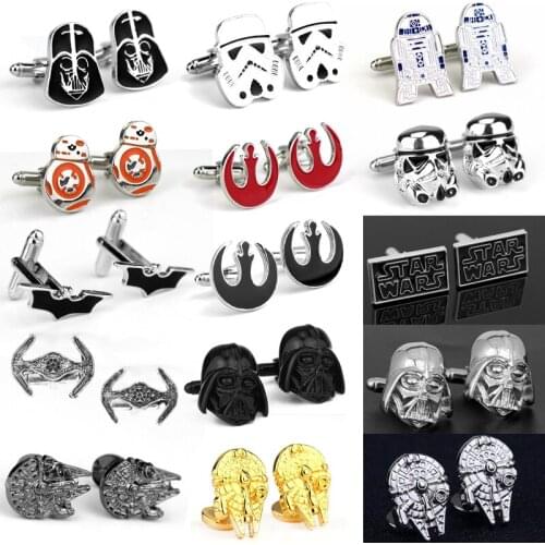 3D Cufflinks Men Shirt Cuff links Robot Enamel Cuff Buttons Fashion Jewelry