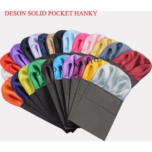 Men Solid Hanky Pocket Square Hankerchief Wedding Party Accessories Handkerchief