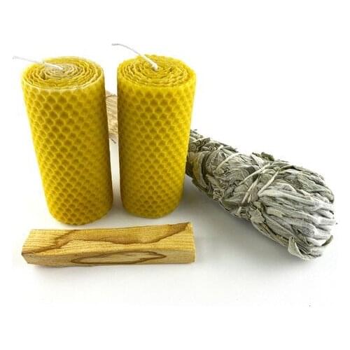 Purification Set Organic Santo Incense 2Balmumu Candle Sage Incense candles and scents свечи и ароматы velas y aromas
