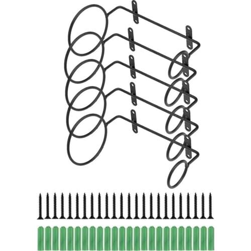 6Pcs Wall-Mounted Wine Rack-Wine Bottle Display Rack with Screws,Metal Hanging Wine Rack Storage for Storing Bottles