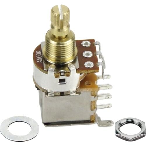 FLEOR 500K Guitar Push Push Potentiometer A500K Audio Taper & DPDT Switch Short Split Shaft