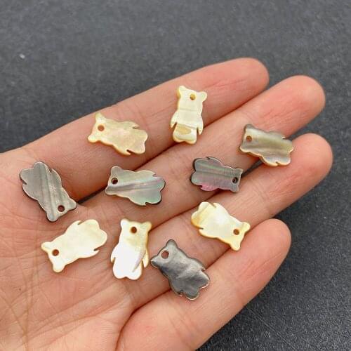 Wholesale Multicolor Bear Shape Pendant Natural Shells for Jewelry Making DIY Handmade Accessories Beaded Decoration Fashion