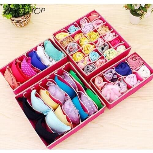 Underwear Bra Organizer Storage Box 2 Colors Drawer Closet Organizers Boxes For Underwear Scarfs Socks Bra Multi Size