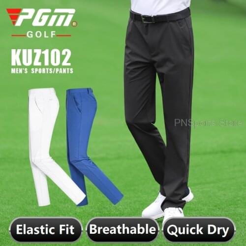 Pgm Golf Trousers Men Golf Pants Full Length Breathable Quick Dry Sports Pants Man Elastic Soft Thin Leisure Trousers XXS-XXXL