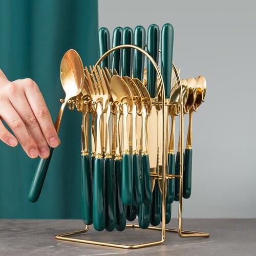 Western-style Gold-plated Cutlery Set Dinner Cutlery Set Luxury Golden Cutlery Carved Cutlery Set